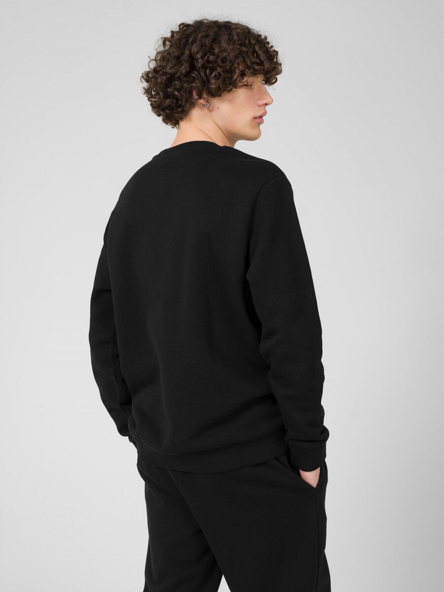 OUTHORN Men's pullover sweatshirt without hood deep black 4