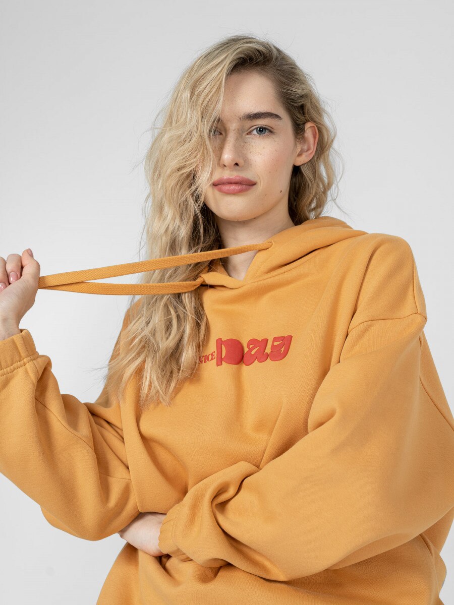 Yellow oversized hoodie on sale women's