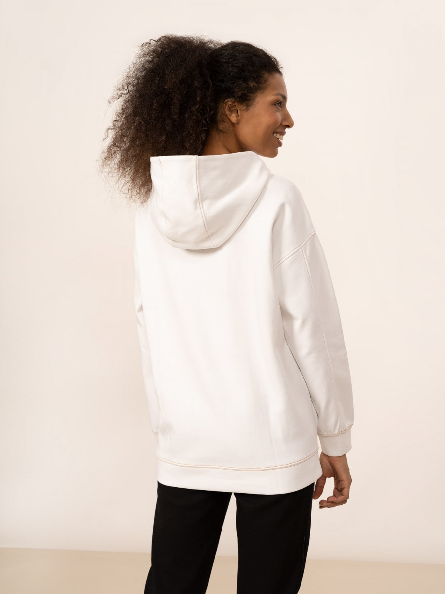 OUTHORN Women's oversize hoodie white 3
