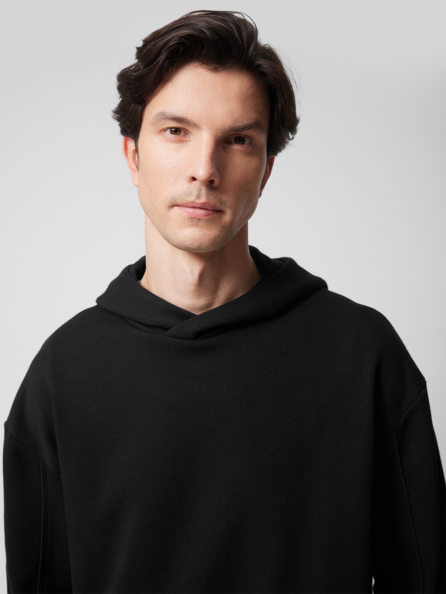 OUTHORN Men's oversize hoodie deep black 2