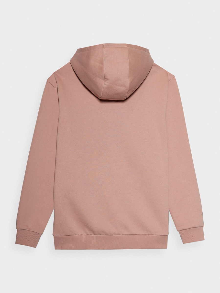 OUTHORN Men's oversize hoodie - coral powder coral 6