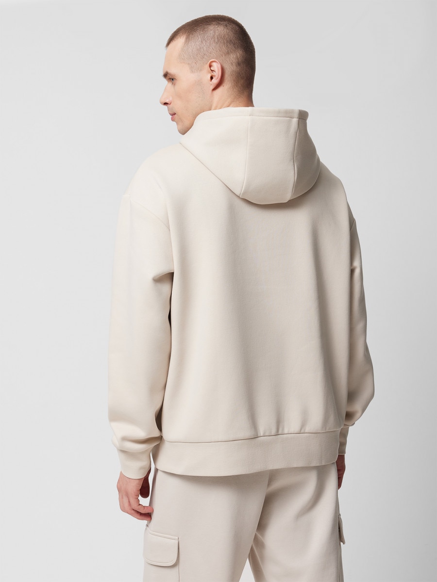 OUTHORN Men's oversize hoodie cream 3