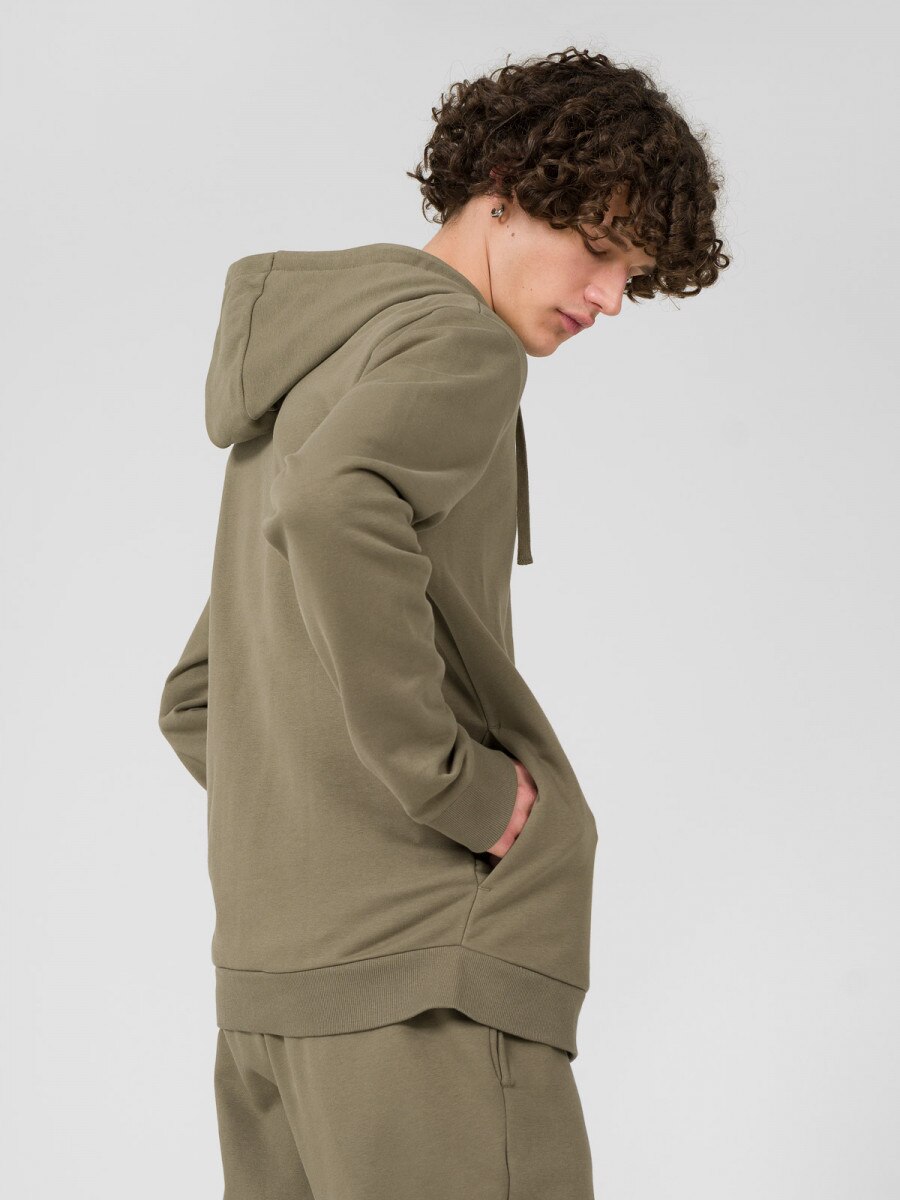 OUTHORN Men's zip-up hooded sweatshirt khaki