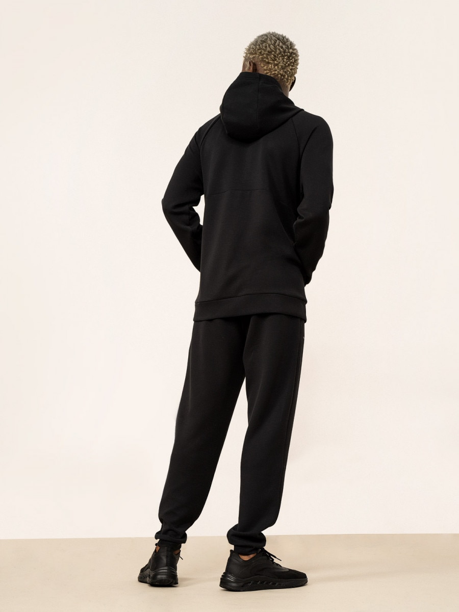 OUTHORN Men's zip-up hooded sweatshirt deep black 4