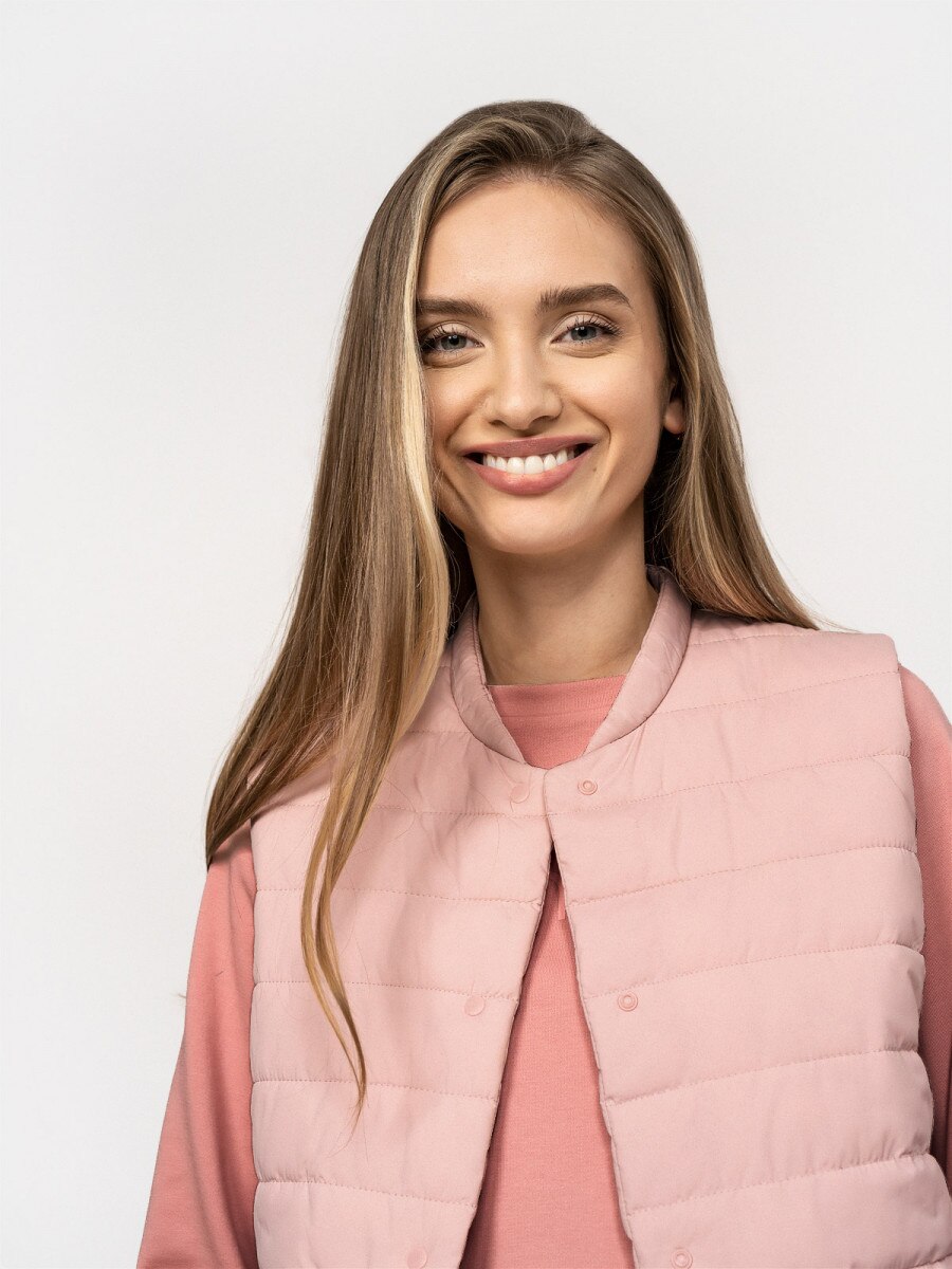 OUTHORN Women's reversible synthetic down vest light pink 2