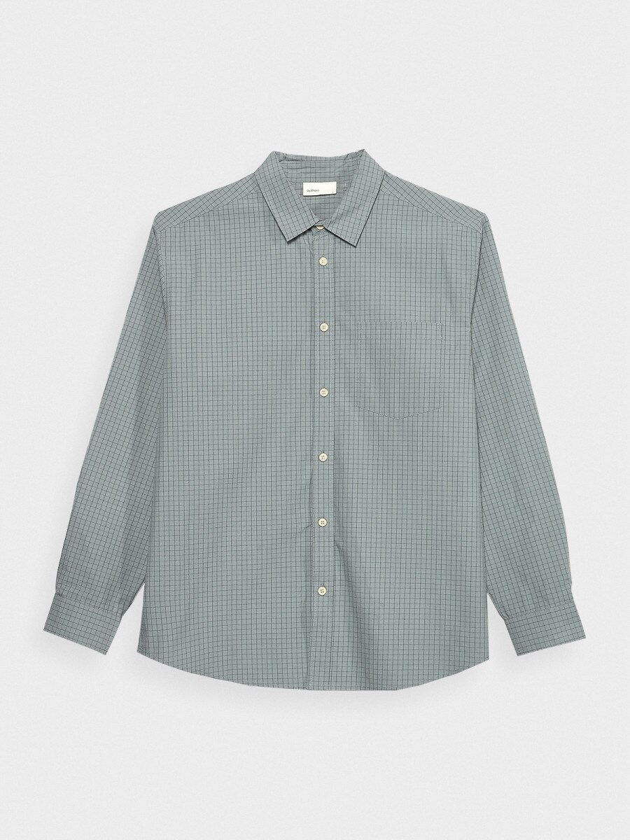 OUTHORN Men's cotton shirt sea green 8