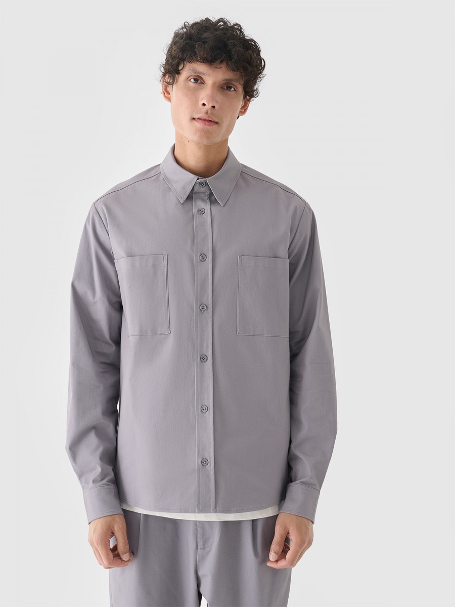 OUTHORN Men's cotton shirt middle gray