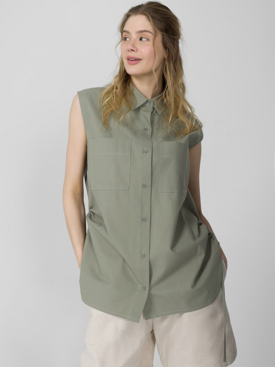 OUTHORN Women's sleeveless shirt - mint mint
