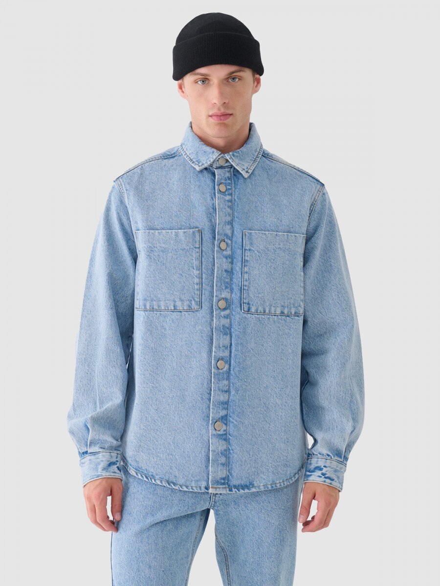 OUTHORN Men's denim shirt blue 4