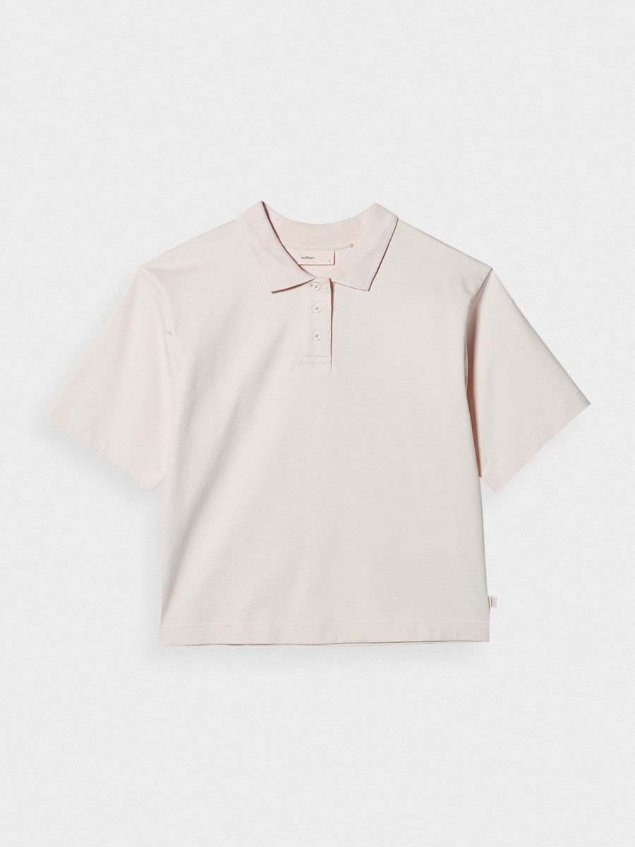 OUTHORN Women's polo shirt - cream 5