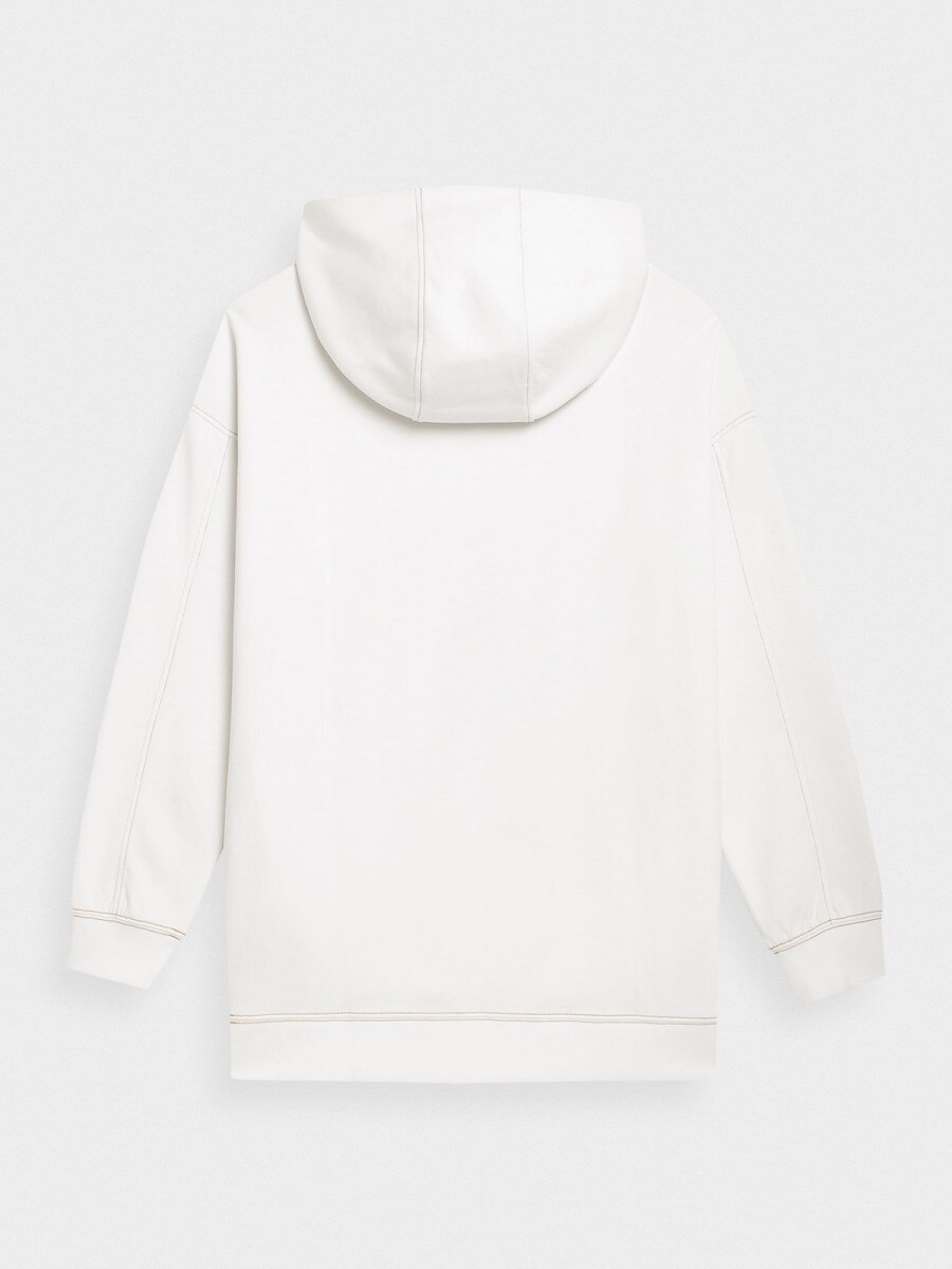 OUTHORN Women's oversize hoodie white 6
