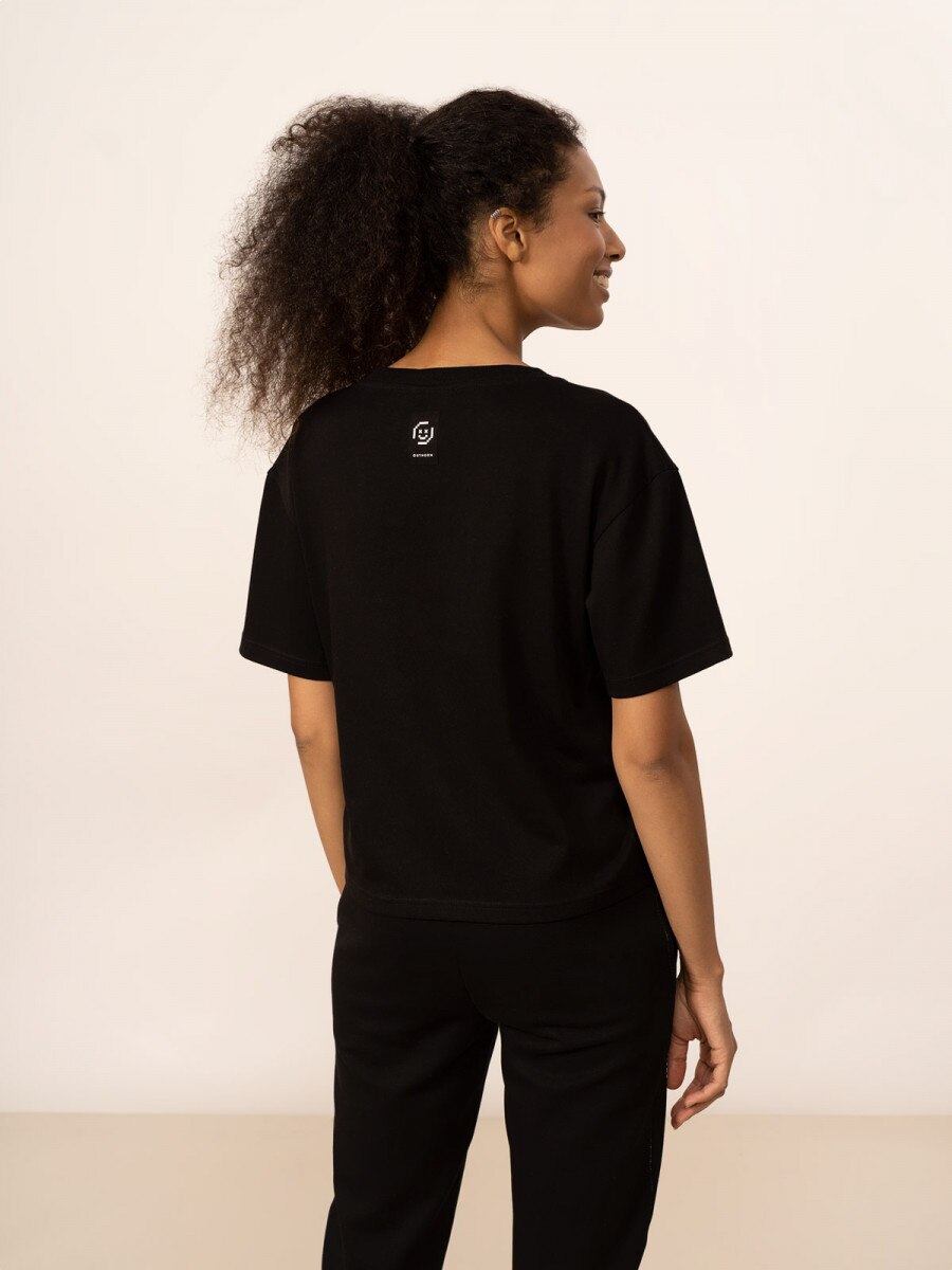 OUTHORN Women's V-neck T-shirt deep black 2