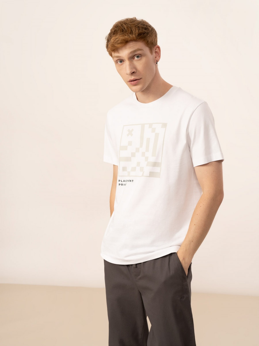 OUTHORN Men's T-shirt with print white