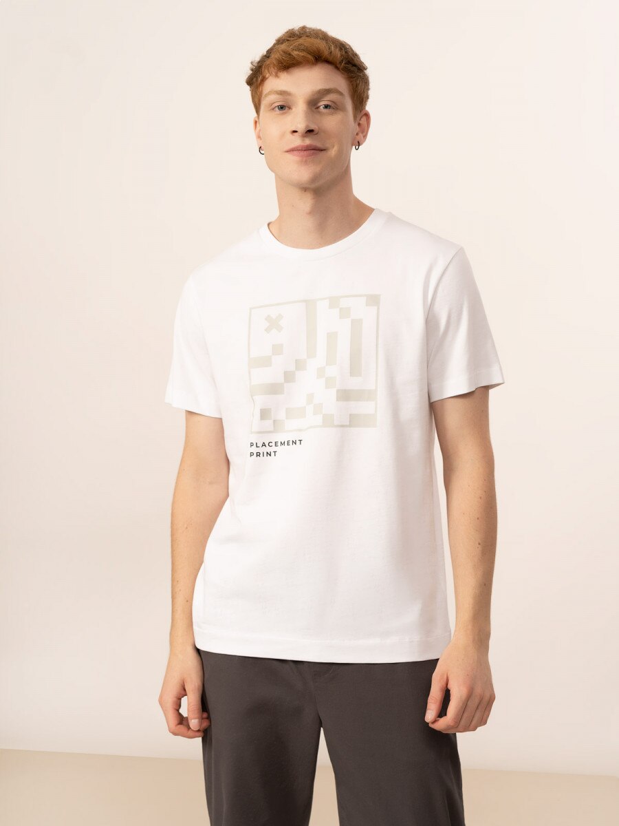 OUTHORN Men's T-shirt with print white 2