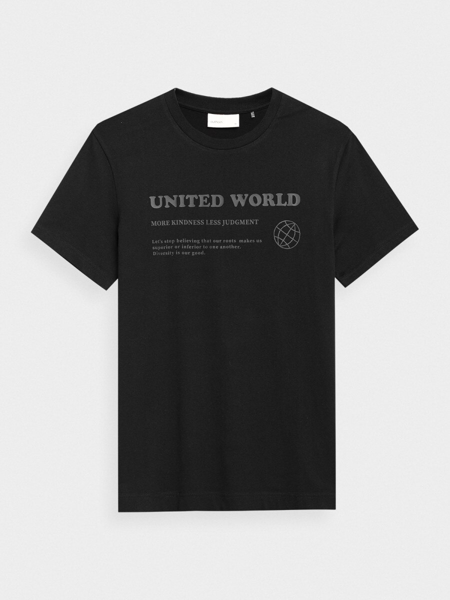 OUTHORN Men's T-shirt with print deep black 4