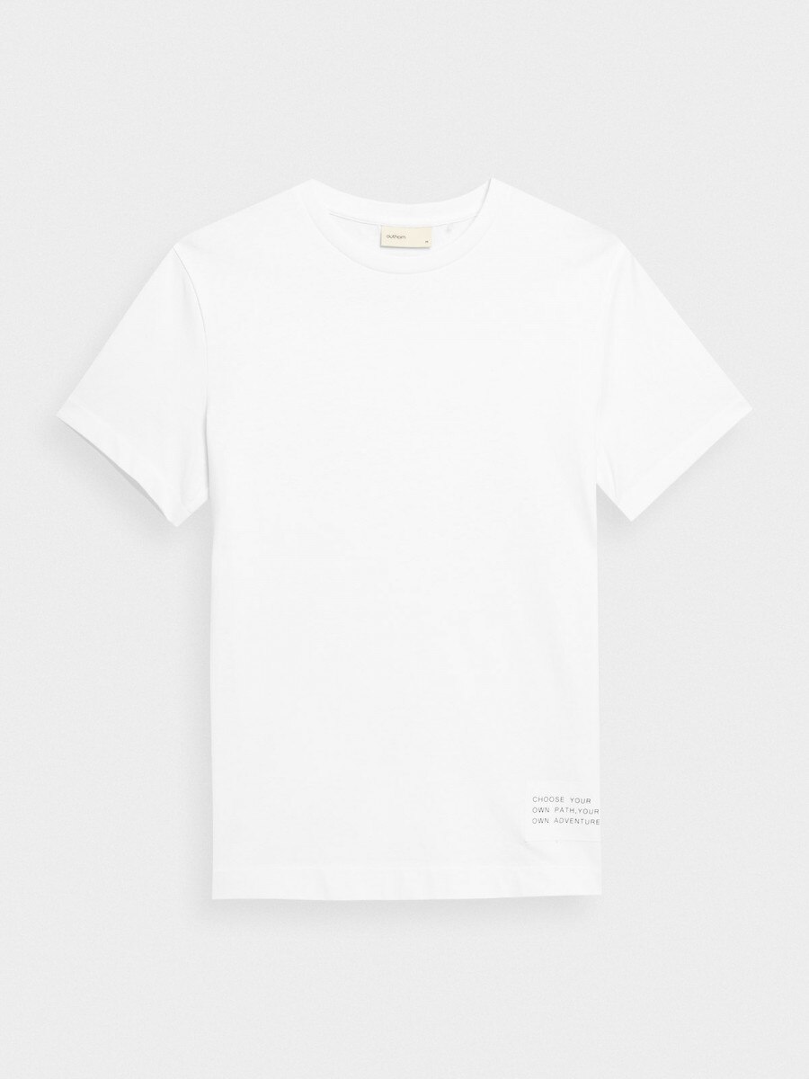 OUTHORN Men's plain T-shirt white 5