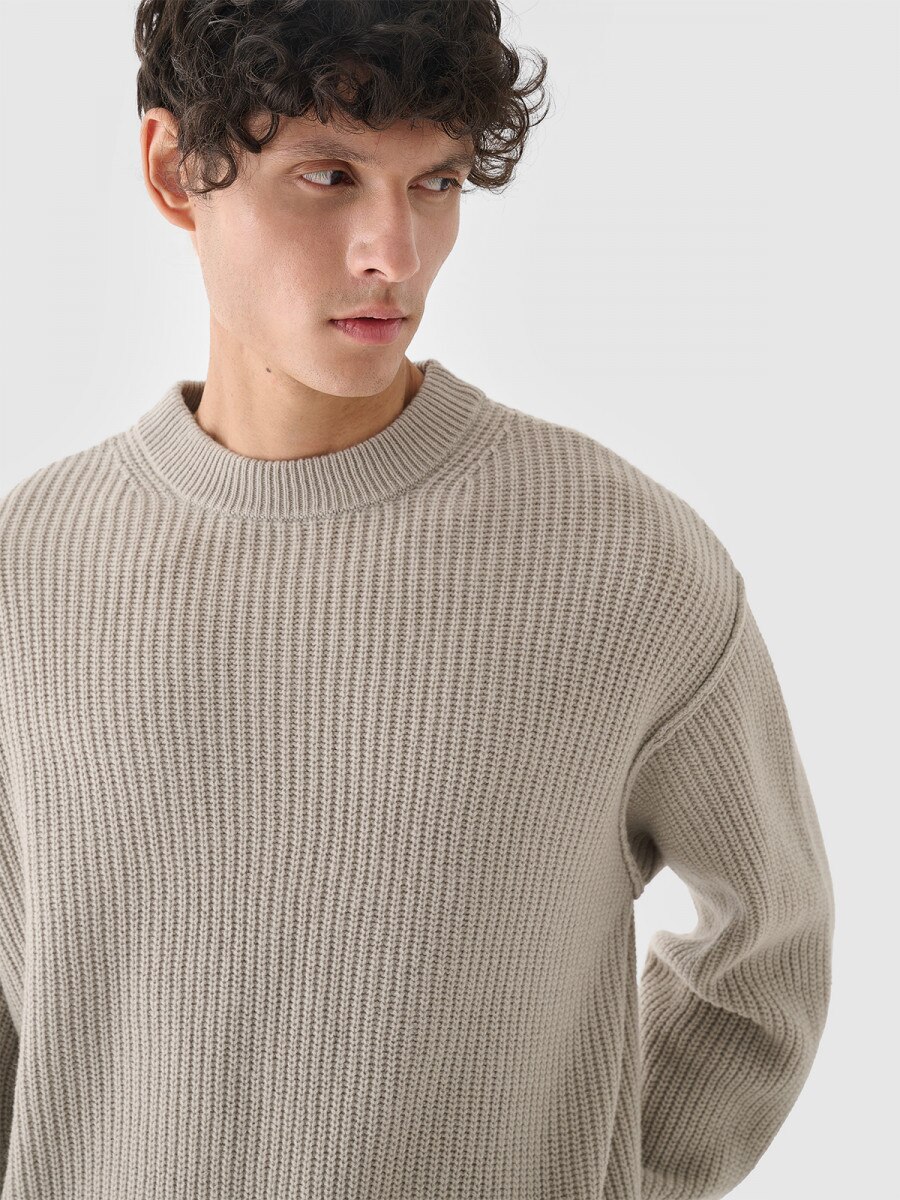 OUTHORN Men's wool sweater gray 4