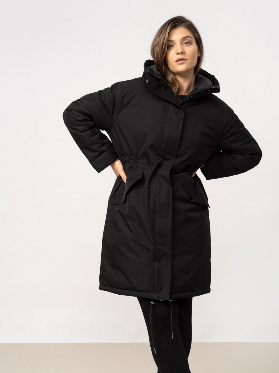 OUTHORN Women's oversize winter coat deep black 2