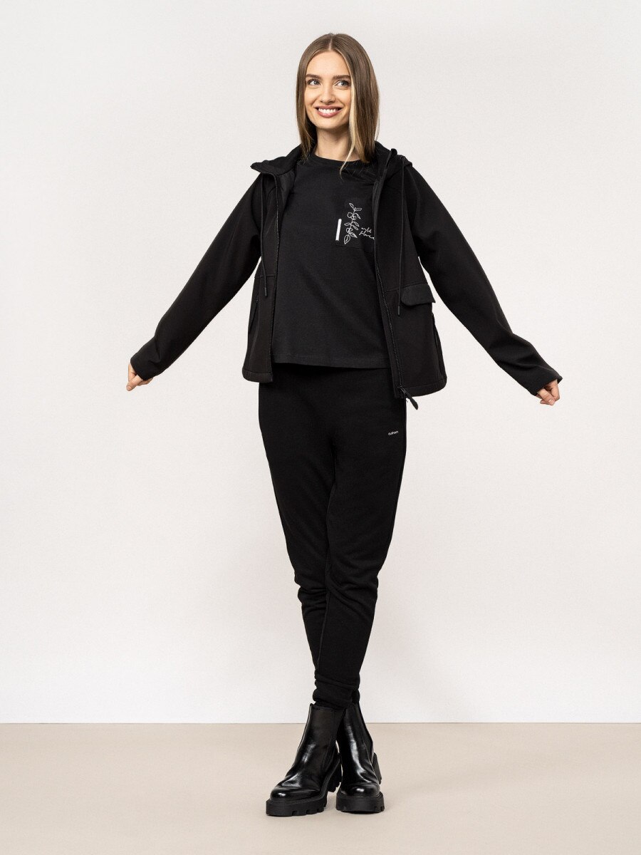 OUTHORN Women's softshell deep black 4