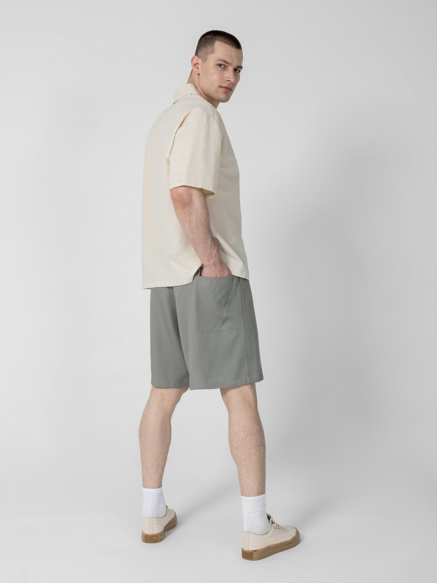 OUTHORN Men's woven shorts - khaki khaki 6