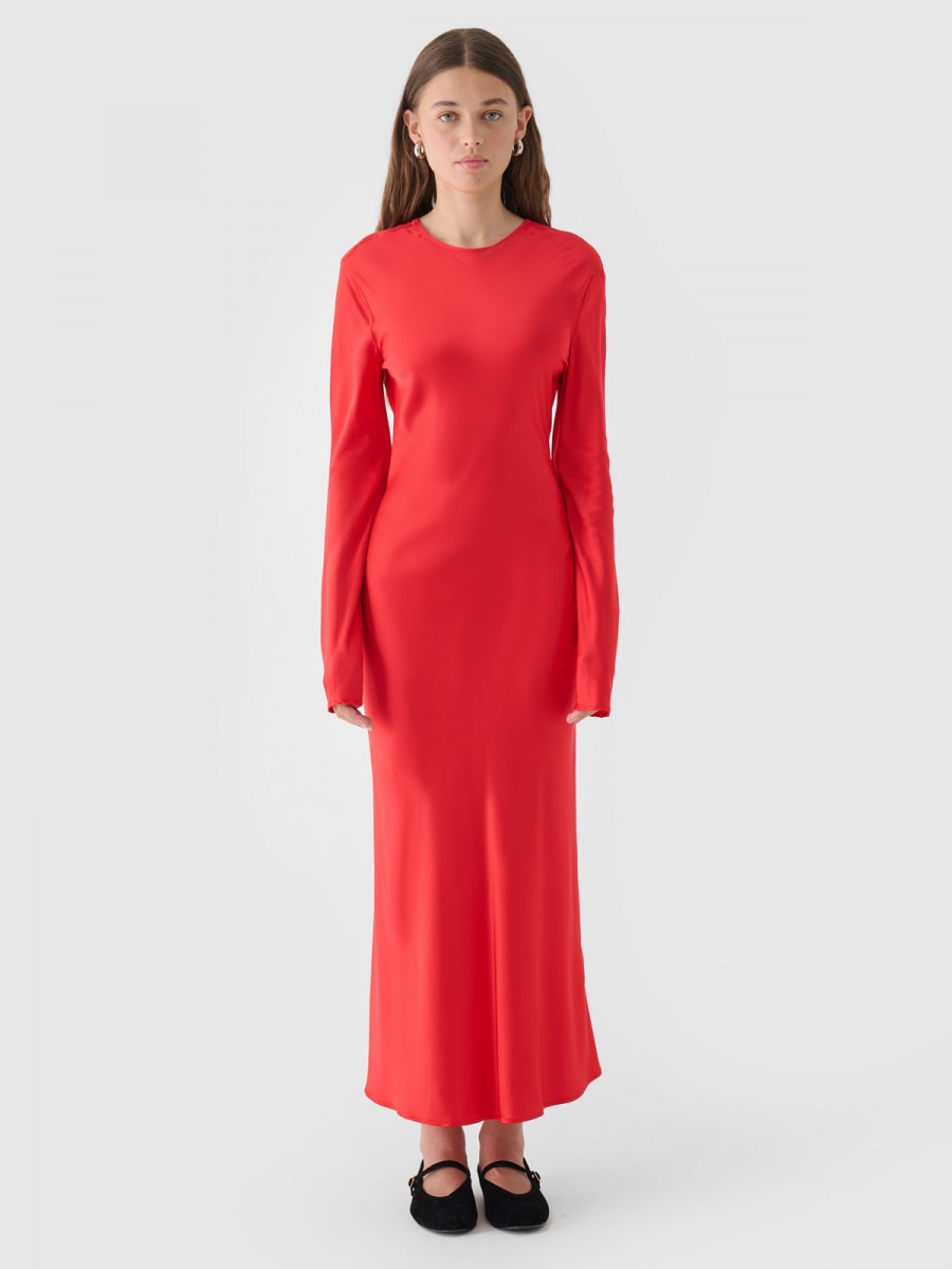 OUTHORN Dress with viscose red 6