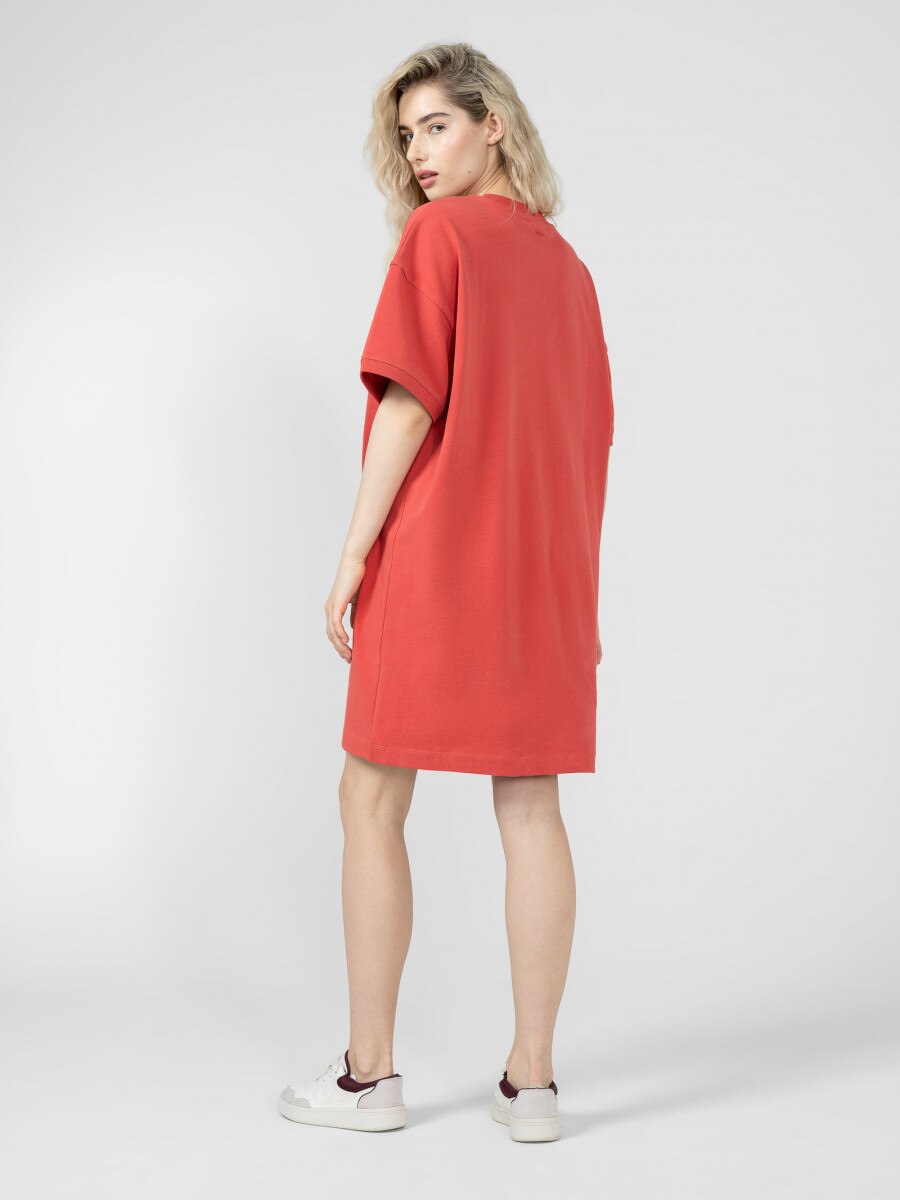 OUTHORN Oversize T-shirt midi dress - red red 4