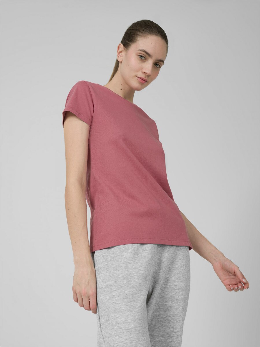 OUTHORN Women's plain T-shirt dark pink