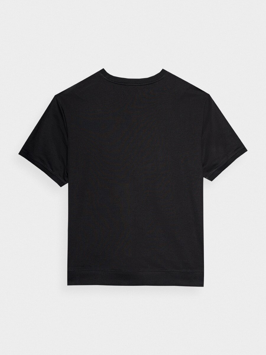 OUTHORN Men's oversize plain T-shirt - black deep black 5