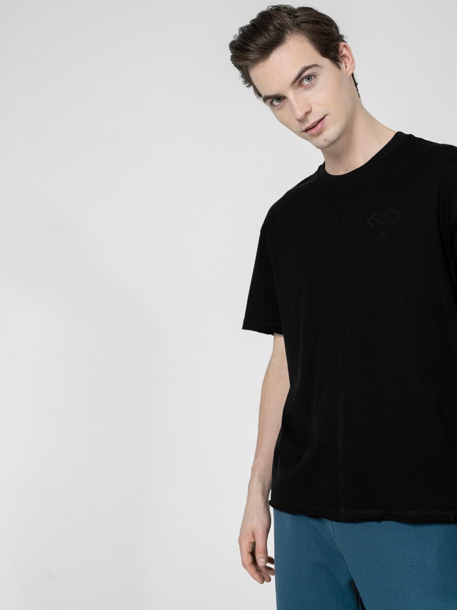 OUTHORN Men's T-shirt with print - black deep black 3