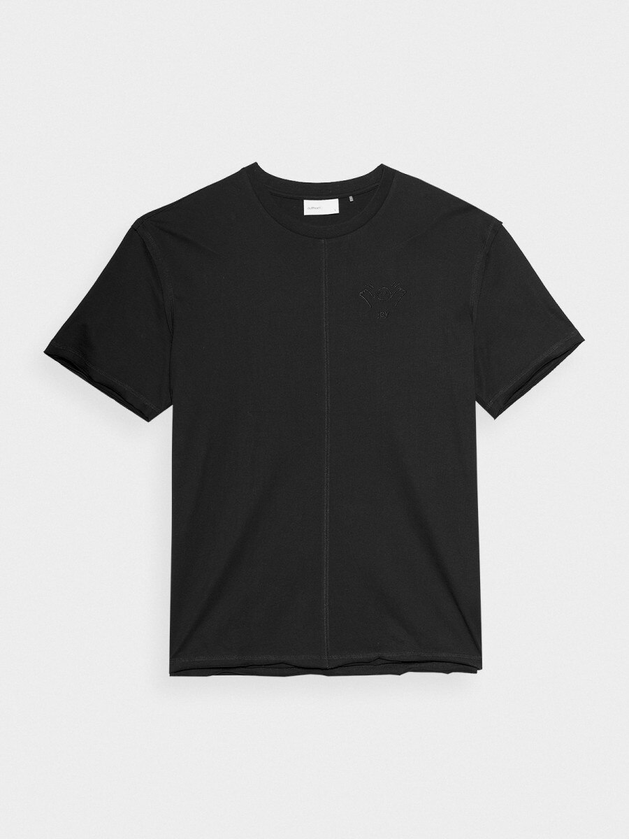 OUTHORN Men's T-shirt with print - black deep black 6