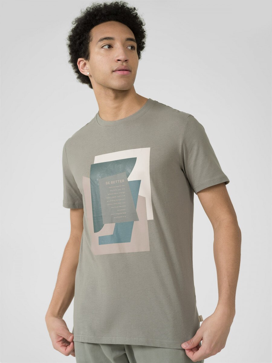 OUTHORN Men's T-shirt with print gray 2