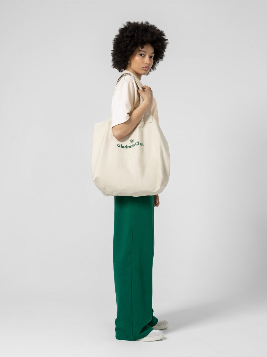 OUTHORN Cotton shoulder bag - cream