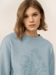 OUTHORN Women's pullover sweatshirt with print light blue 2