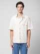 OUTHORN Men's oversize denim shirt with short sleeves 6