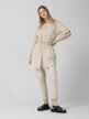 OUTHORN Women's oversize shirt with linen cream 4