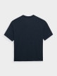 OUTHORN Men's short-sleeved cotton muslin shirt - navy blue 9