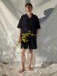 OUTHORN Men's short-sleeved cotton muslin shirt - navy blue 2