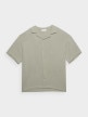 OUTHORN Men's short-sleeved cotton muslin shirt - mint mint 7
