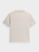 OUTHORN Men's short sleeve linen shirt - beige beige 9