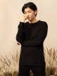 OUTHORN Men's waffle knit longsleeve deep black 2