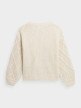 OUTHORN Women's chunky weave cardigan cream 8