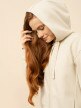 OUTHORN Women's zip-up hoodie cream 2