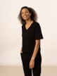 OUTHORN Women's V-neck T-shirt deep black