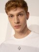 OUTHORN Men's oversize T-shirt with print white 4