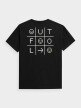 OUTHORN Men's oversize T-shirt with print deep black 6