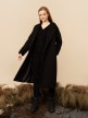 OUTHORN Women's oversized coat deep black 4