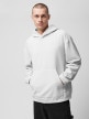 OUTHORN Men's oversize fleece with hood warm light gray