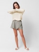 OUTHORN Women's woven linen shorts - khaki khaki