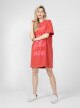 OUTHORN Oversize T-shirt midi dress - red red