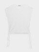 OUTHORN Women's oversize t-shirt  white 5